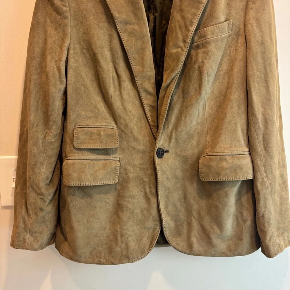 Ralph Lauren Purple Label Suede Jacket Women’s 10 *read* - Picture 5 of 9